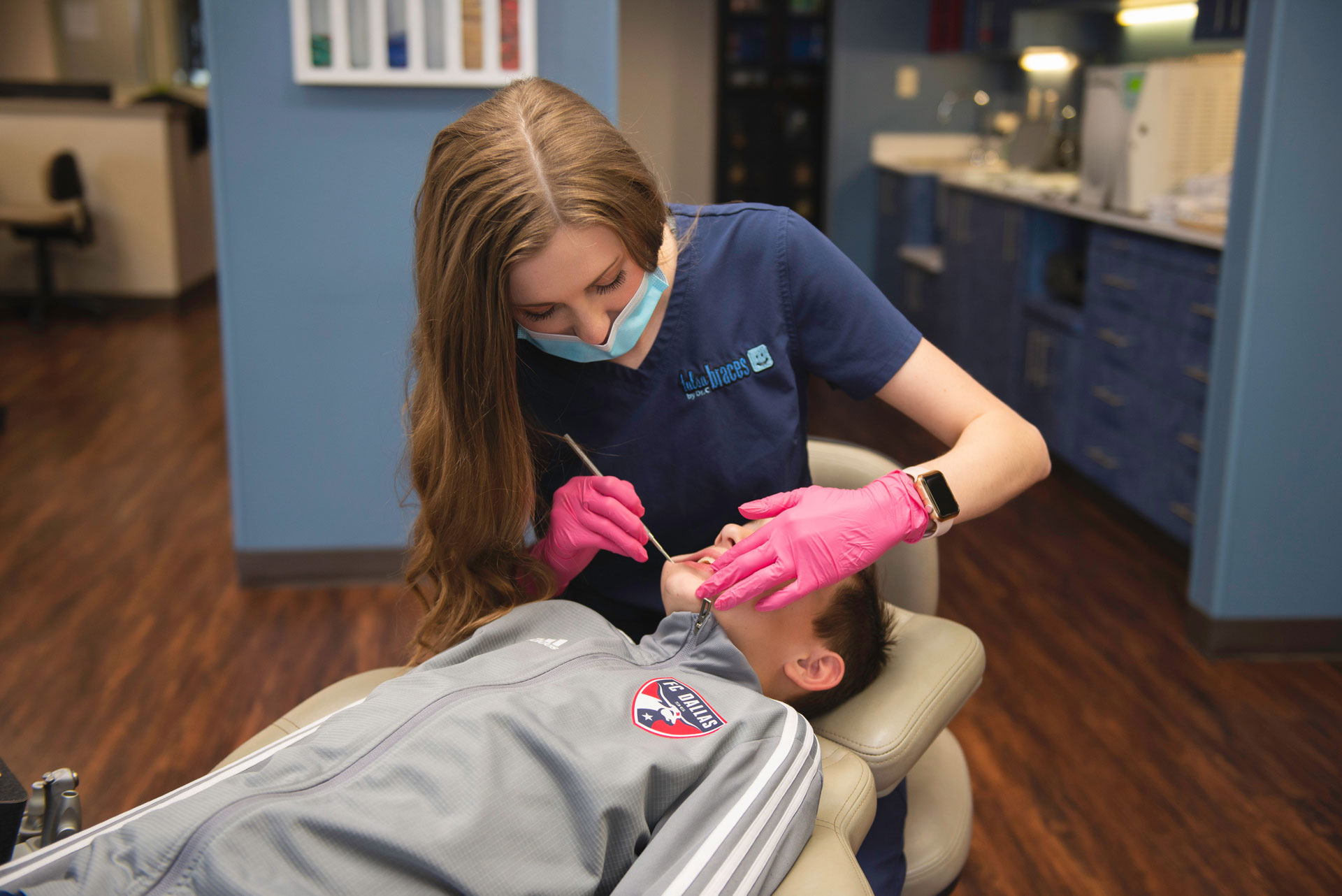 Young patient undergoing treatment